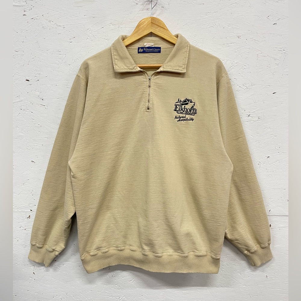 Vintage Redwood Classics Elkhorn Resort Quarter Zip Sweater, Size M